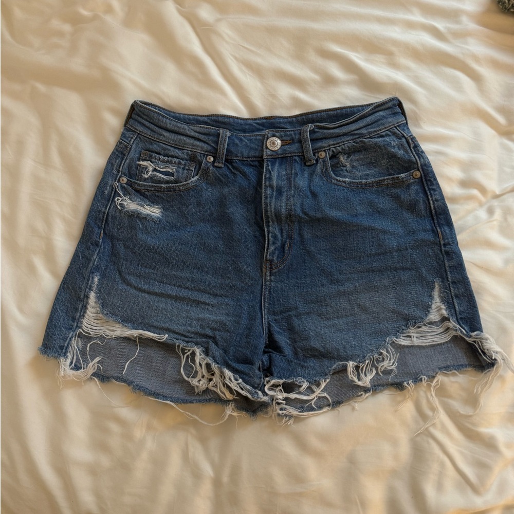 Distressed Denim Jean Shorts